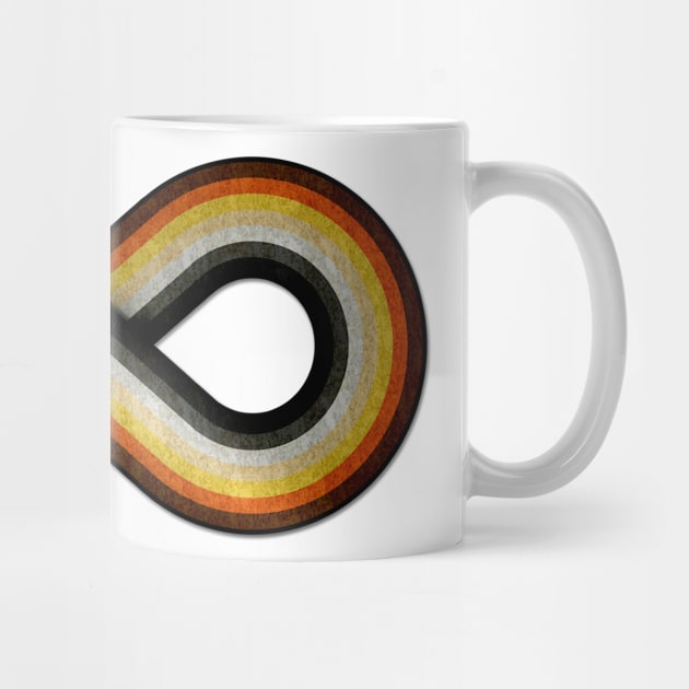 Large Infinity Symbol Striped with Gay Bear Pride Flag by LiveLoudGraphics